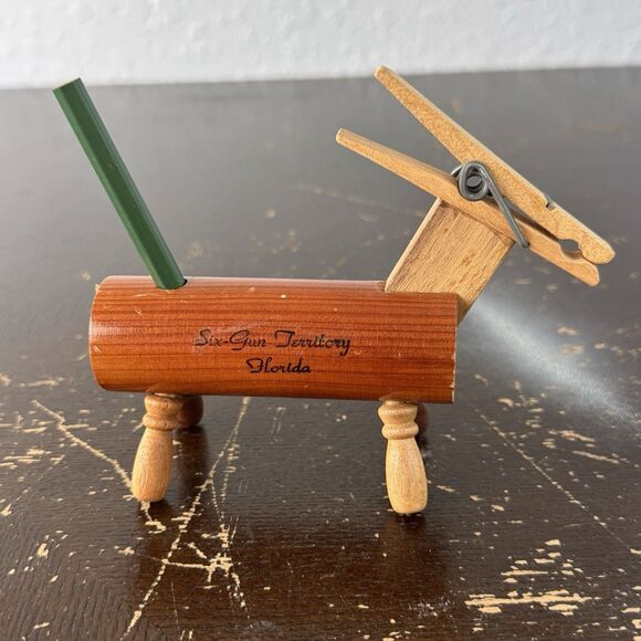 Other - Six Gun Territory Hobby Horse Wooden Pencil Holder Souvenir Vintage Original NOS